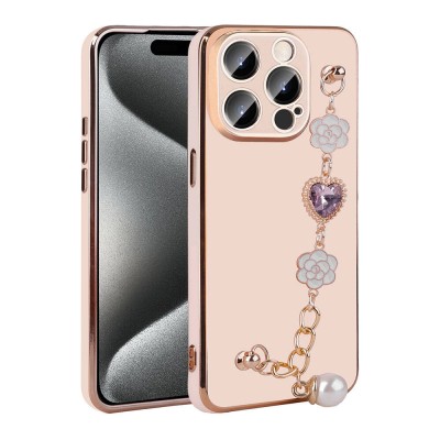 Bal-z Apple iPhone 15 Pro Kılıf El Tutamaçlı Kamera Korumalı  Taka Silikon Kapak