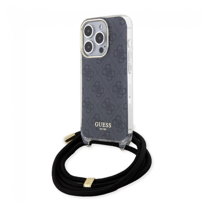Apple iPhone 15 Pro Kılıf Guess Orjinal Lisanslı Çapraz Kordon 4G Desenli Kapak Apple iPhone 15 Pro Kılıf Guess Orjinal Lisanslı Çapraz Kordon 4G Desenli Kapak