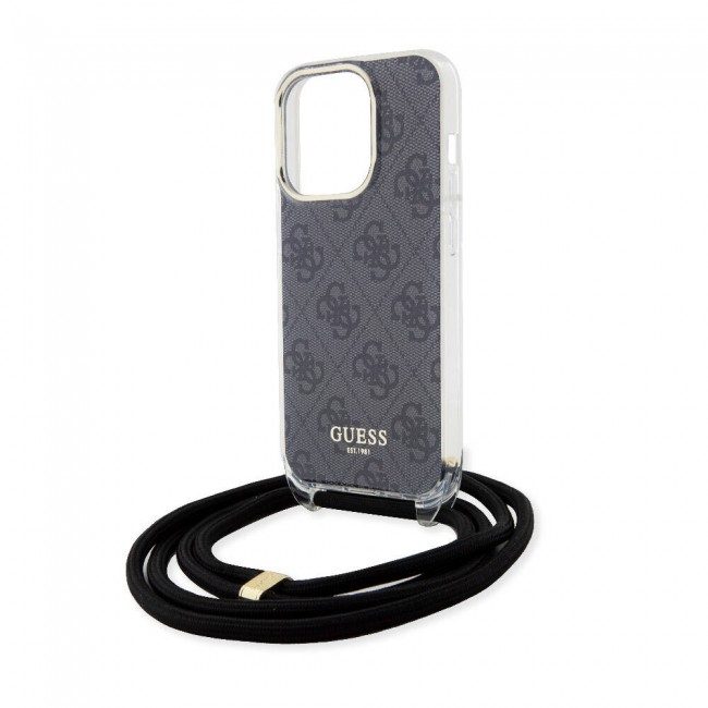 Apple iPhone 15 Pro Kılıf Guess Orjinal Lisanslı Çapraz Kordon 4G Desenli Kapak Apple iPhone 15 Pro Kılıf Guess Orjinal Lisanslı Çapraz Kordon 4G Desenli Kapak