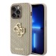 Apple iPhone 15 Pro Kılıf Guess Orjinal Lisanslı Delikli Yazı ve 4G Glitter Büyük Metal Logolu Kapak Apple iPhone 15 Pro Kılıf Guess Orjinal Lisanslı Delikli Yazı ve 4G Glitter Büyük Metal Logolu Kapak