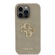 Apple iPhone 15 Pro Kılıf Guess Orjinal Lisanslı Delikli Yazı ve 4G Glitter Büyük Metal Logolu Kapak Apple iPhone 15 Pro Kılıf Guess Orjinal Lisanslı Delikli Yazı ve 4G Glitter Büyük Metal Logolu Kapak