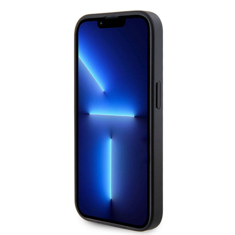 Bal-z Apple iPhone 15 Pro Kılıf Guess Orjinal Lisanslı Deri 4G Metal Logo Strass Kapak