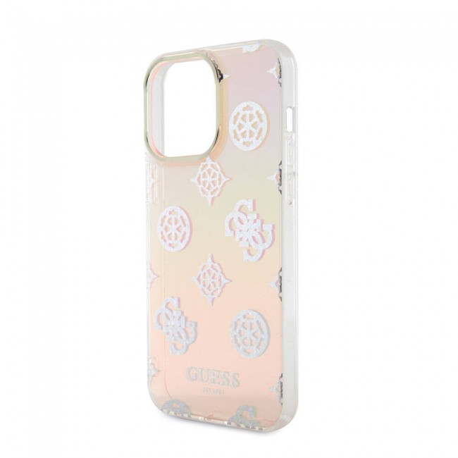 Apple iPhone 15 Pro Kılıf Guess Orjinal Lisanslı Desenli Yazı Logolu Askı İpli Holografik Glitter Peony Kapak Apple iPhone 15 Pro Kılıf Guess Orjinal Lisanslı Desenli Yazı Logolu Askı İpli Holografik Glitter Peony Kapak