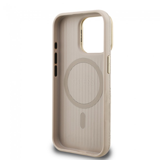 Apple iPhone 15 Pro Kılıf Guess Orjinal Lisanslı M-safe Şarj Özellikli Sıcak Baskılı Yazı Logolu Kamera Standlı PU Deri Peony Kapak Apple iPhone 15 Pro Kılıf Guess Orjinal Lisanslı M-safe Şarj Özellikli Sıcak Baskılı Yazı Logolu Kamera Standlı PU Deri Peony Kapak