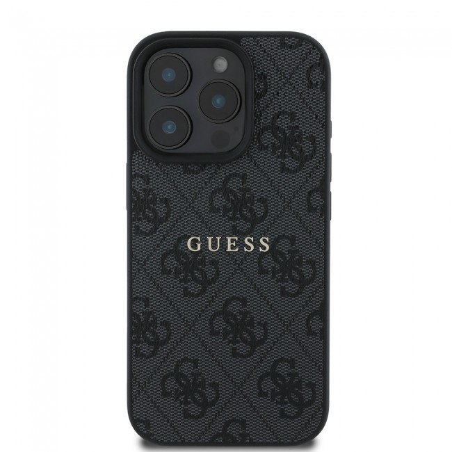 Apple iPhone 15 Pro Kılıf Guess Orjinal Lisanslı Magsafe Şarj Özellikli 4G Desen Yazı Logolu Kapak Apple iPhone 15 Pro Kılıf Guess Orjinal Lisanslı Magsafe Şarj Özellikli 4G Desen Yazı Logolu Kapak