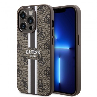 Apple iPhone 15 Pro Kılıf Guess Orjinal Lisanslı M-safe Şarj Özellikli 4G Şerit Tasarımlı Printed Kapak Apple iPhone 15 Pro Kılıf Guess Orjinal Lisanslı M-safe Şarj Özellikli 4G Şerit Tasarımlı Printed Kapak