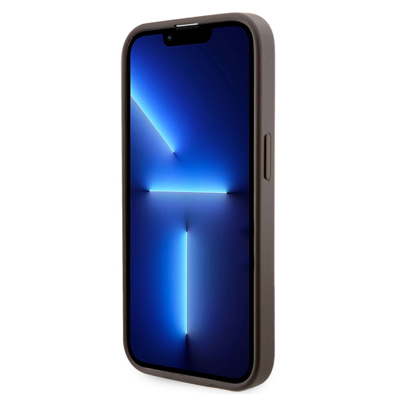 Bal-z Apple iPhone 15 Pro Kılıf Guess Orjinal Lisanslı M-safe Şarj Özellikli 4G Şerit Tasarımlı Printed Kapak