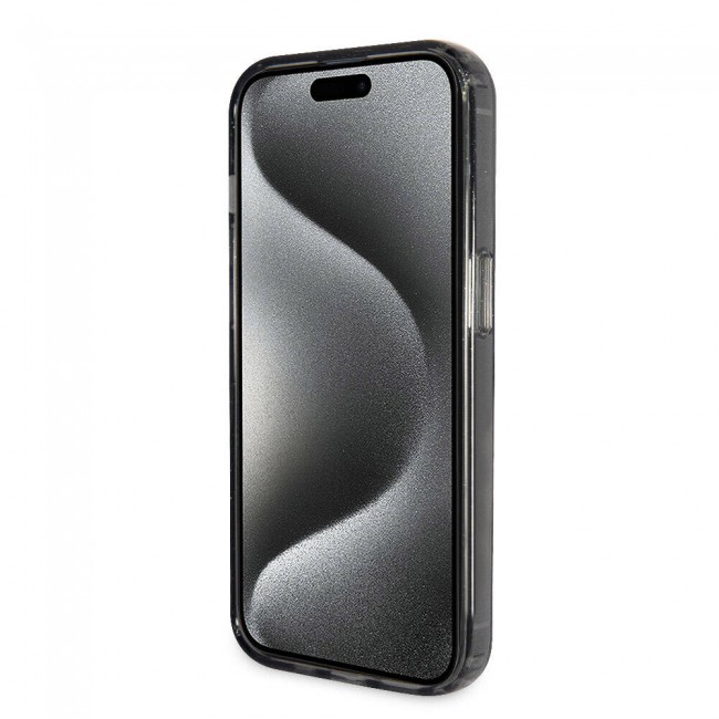 Apple iPhone 15 Pro Kılıf Guess Orjinal Lisanslı Magsafe Şarj Özellikli Simli Arka Yüzey Ring Standlı Kapak Apple iPhone 15 Pro Kılıf Guess Orjinal Lisanslı Magsafe Şarj Özellikli Simli Arka Yüzey Ring Standlı Kapak