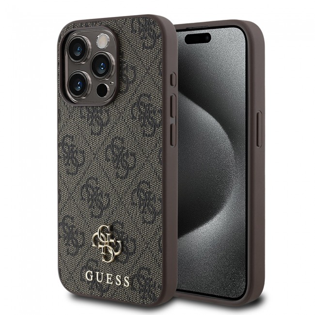 Apple iPhone 15 Pro Kılıf Guess Orjinal Lisanslı Magsafe Şarj Özellikli Small 4G Classic Kapak Apple iPhone 15 Pro Kılıf Guess Orjinal Lisanslı Magsafe Şarj Özellikli Small 4G Classic Kapak