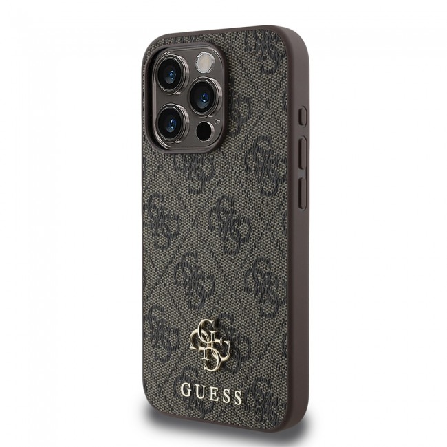 Apple iPhone 15 Pro Kılıf Guess Orjinal Lisanslı Magsafe Şarj Özellikli Small 4G Classic Kapak Apple iPhone 15 Pro Kılıf Guess Orjinal Lisanslı Magsafe Şarj Özellikli Small 4G Classic Kapak
