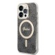 Apple iPhone 15 Pro Kılıf Guess Orjinal Lisanslı Magsafe Şarj Özellikli Yazı Logolu 4G Desenli Kapak Apple iPhone 15 Pro Kılıf Guess Orjinal Lisanslı Magsafe Şarj Özellikli Yazı Logolu 4G Desenli Kapak