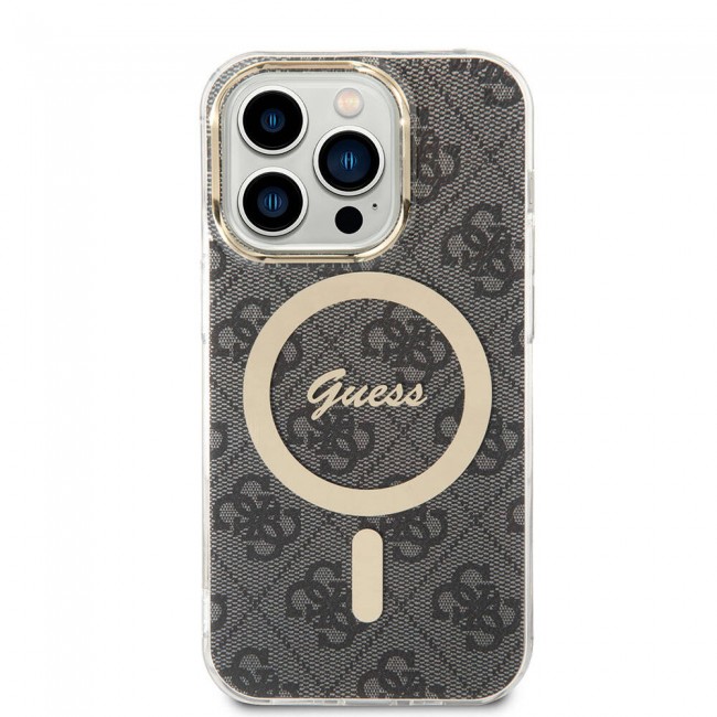 Apple iPhone 15 Pro Kılıf Guess Orjinal Lisanslı Magsafe Şarj Özellikli Yazı Logolu 4G Desenli Kapak Apple iPhone 15 Pro Kılıf Guess Orjinal Lisanslı Magsafe Şarj Özellikli Yazı Logolu 4G Desenli Kapak