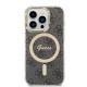 Apple iPhone 15 Pro Kılıf Guess Orjinal Lisanslı Magsafe Şarj Özellikli Yazı Logolu 4G Desenli Kapak Apple iPhone 15 Pro Kılıf Guess Orjinal Lisanslı Magsafe Şarj Özellikli Yazı Logolu 4G Desenli Kapak