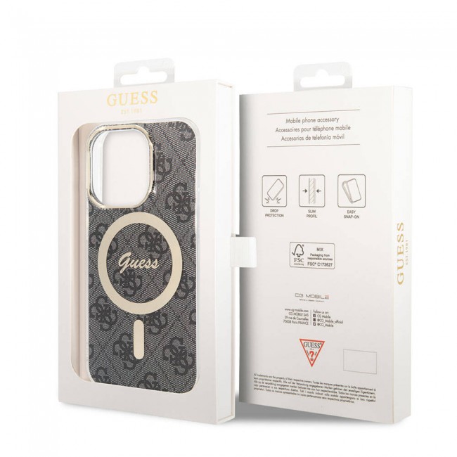 Apple iPhone 15 Pro Kılıf Guess Orjinal Lisanslı Magsafe Şarj Özellikli Yazı Logolu 4G Desenli Kapak Apple iPhone 15 Pro Kılıf Guess Orjinal Lisanslı Magsafe Şarj Özellikli Yazı Logolu 4G Desenli Kapak