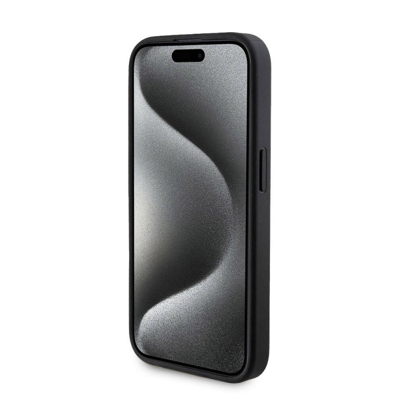 Bal-z Apple iPhone 15 Pro Kılıf Guess Orjinal Lisanslı M-safe Şarj Özellikli Yazı Logolu 4G Desenli Kapak + Powerbank 5000mAh 2in1 Set