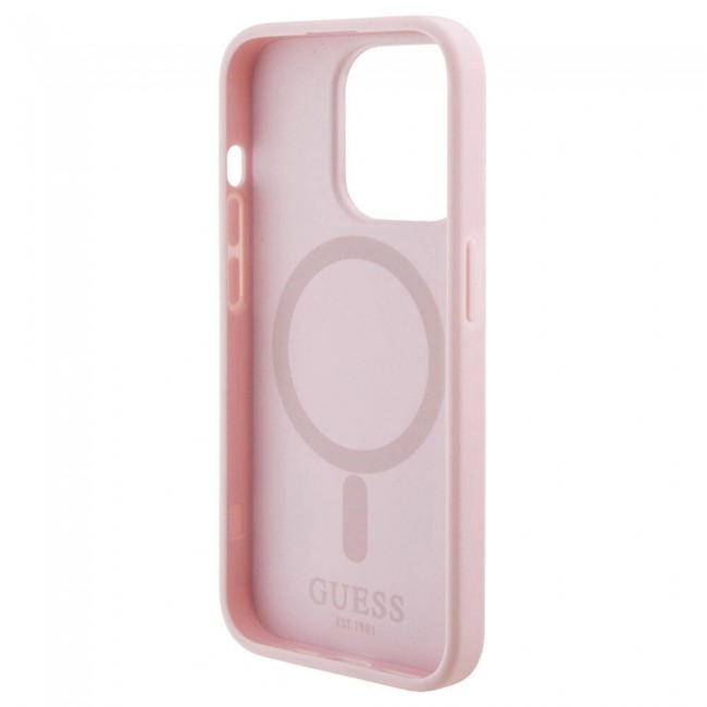 Apple iPhone 15 Pro Kılıf Guess Orjinal Lisanslı Magsafe Şarj Özellikli Yazı Logolu GCube Desenli Kapak Apple iPhone 15 Pro Kılıf Guess Orjinal Lisanslı Magsafe Şarj Özellikli Yazı Logolu GCube Desenli Kapak