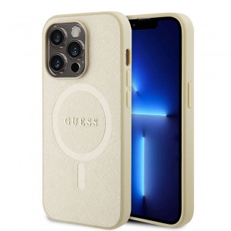 Apple iPhone 15 Pro Kılıf Guess Orjinal Lisanslı M-safe Şarj Özellikli Yazı Logolu Saffiano Kapak Apple iPhone 15 Pro Kılıf Guess Orjinal Lisanslı M-safe Şarj Özellikli Yazı Logolu Saffiano Kapak