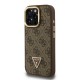 Apple iPhone 15 Pro Kılıf Guess Orjinal Lisanslı PU Deri Taşlı Üçgen Logo 4G Desenli Kamera Standlı Kapak Apple iPhone 15 Pro Kılıf Guess Orjinal Lisanslı PU Deri Taşlı Üçgen Logo 4G Desenli Kamera Standlı Kapak