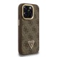 Apple iPhone 15 Pro Kılıf Guess Orjinal Lisanslı PU Deri Taşlı Üçgen Logo 4G Desenli Kamera Standlı Kapak Apple iPhone 15 Pro Kılıf Guess Orjinal Lisanslı PU Deri Taşlı Üçgen Logo 4G Desenli Kamera Standlı Kapak