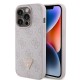 Apple iPhone 15 Pro Kılıf Guess Orjinal Lisanslı PU Deri Taşlı Üçgen Logo 4G Desenli Strass Kapak Apple iPhone 15 Pro Kılıf Guess Orjinal Lisanslı PU Deri Taşlı Üçgen Logo 4G Desenli Strass Kapak