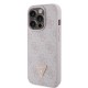 Apple iPhone 15 Pro Kılıf Guess Orjinal Lisanslı PU Deri Taşlı Üçgen Logo 4G Desenli Strass Kapak Apple iPhone 15 Pro Kılıf Guess Orjinal Lisanslı PU Deri Taşlı Üçgen Logo 4G Desenli Strass Kapak