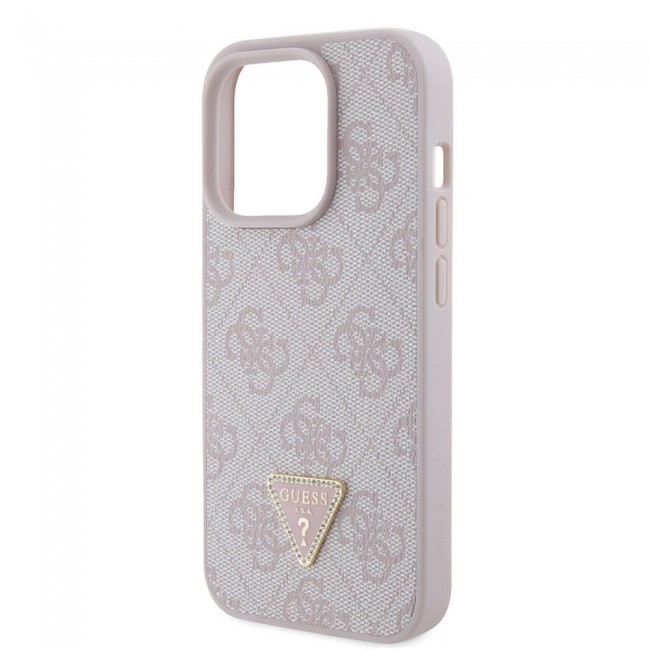 Apple iPhone 15 Pro Kılıf Guess Orjinal Lisanslı PU Deri Taşlı Üçgen Logo 4G Desenli Strass Kapak Apple iPhone 15 Pro Kılıf Guess Orjinal Lisanslı PU Deri Taşlı Üçgen Logo 4G Desenli Strass Kapak