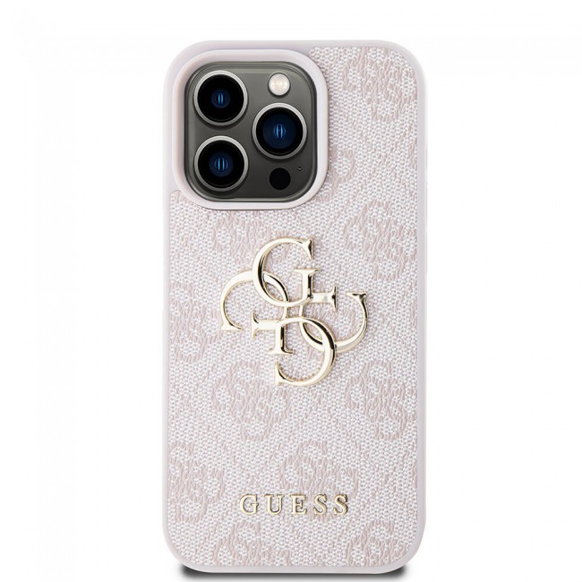 Apple iPhone 15 Pro Kılıf Guess Orjinal Lisanslı PU Deri Yazı ve 4G Metal Logolu Desenli Kapak Apple iPhone 15 Pro Kılıf Guess Orjinal Lisanslı PU Deri Yazı ve 4G Metal Logolu Desenli Kapak