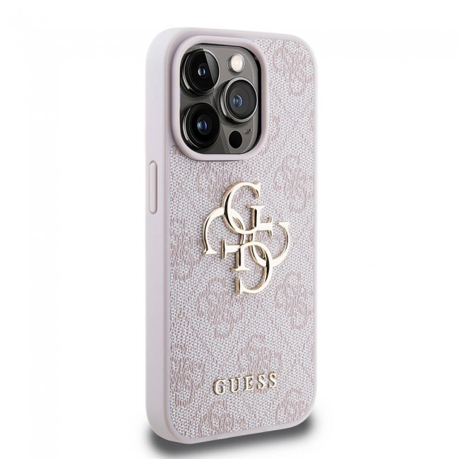Apple iPhone 15 Pro Kılıf Guess Orjinal Lisanslı PU Deri Yazı ve 4G Metal Logolu Desenli Kapak Apple iPhone 15 Pro Kılıf Guess Orjinal Lisanslı PU Deri Yazı ve 4G Metal Logolu Desenli Kapak