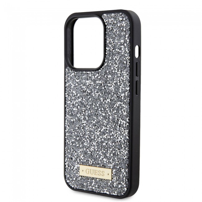 Apple iPhone 15 Pro Kılıf Guess Orjinal Lisanslı Taşlı Arka Yüzey Metal Yazı Logolu Kapak Apple iPhone 15 Pro Kılıf Guess Orjinal Lisanslı Taşlı Arka Yüzey Metal Yazı Logolu Kapak