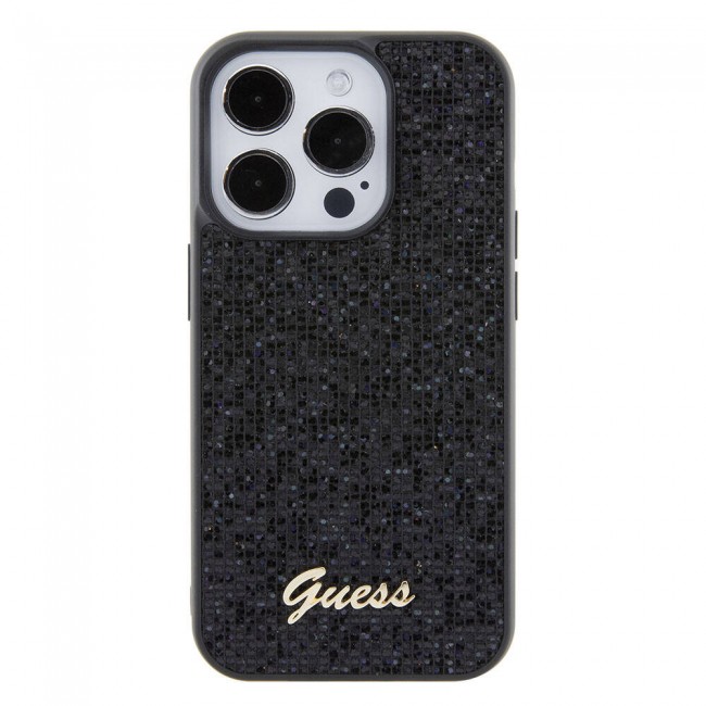 Apple iPhone 15 Pro Kılıf Guess Orjinal Lisanslı Yazı Logolu Disco Script Metal Kapak Apple iPhone 15 Pro Kılıf Guess Orjinal Lisanslı Yazı Logolu Disco Script Metal Kapak