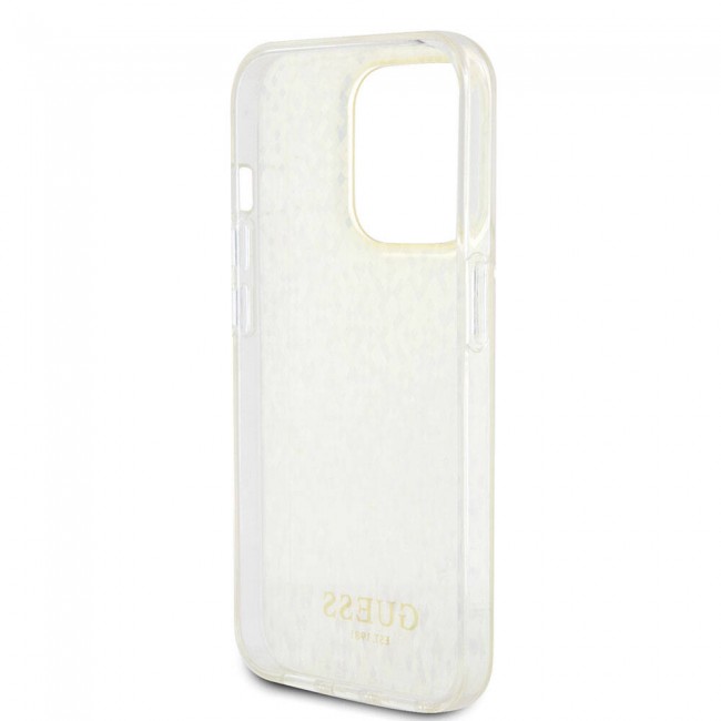 Apple iPhone 15 Pro Kılıf Guess Orjinal Lisanslı Yazı Logolu Mirror Disco Kapak Apple iPhone 15 Pro Kılıf Guess Orjinal Lisanslı Yazı Logolu Mirror Disco Kapak
