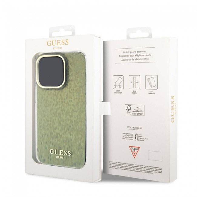 Apple iPhone 15 Pro Kılıf Guess Orjinal Lisanslı Yazı Logolu Mirror Disco Kapak Apple iPhone 15 Pro Kılıf Guess Orjinal Lisanslı Yazı Logolu Mirror Disco Kapak