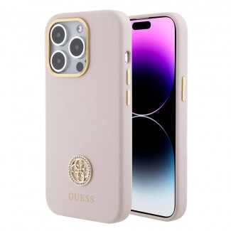 Apple iPhone 15 Pro Kılıf Guess Orjinal Lisanslı Yazı ve Taşlı 4G Logolu Metal Kamera Çerçeveli Silikon Kapak Apple iPhone 15 Pro Kılıf Guess Orjinal Lisanslı Yazı ve Taşlı 4G Logolu Metal Kamera Çerçeveli Silikon Kapak