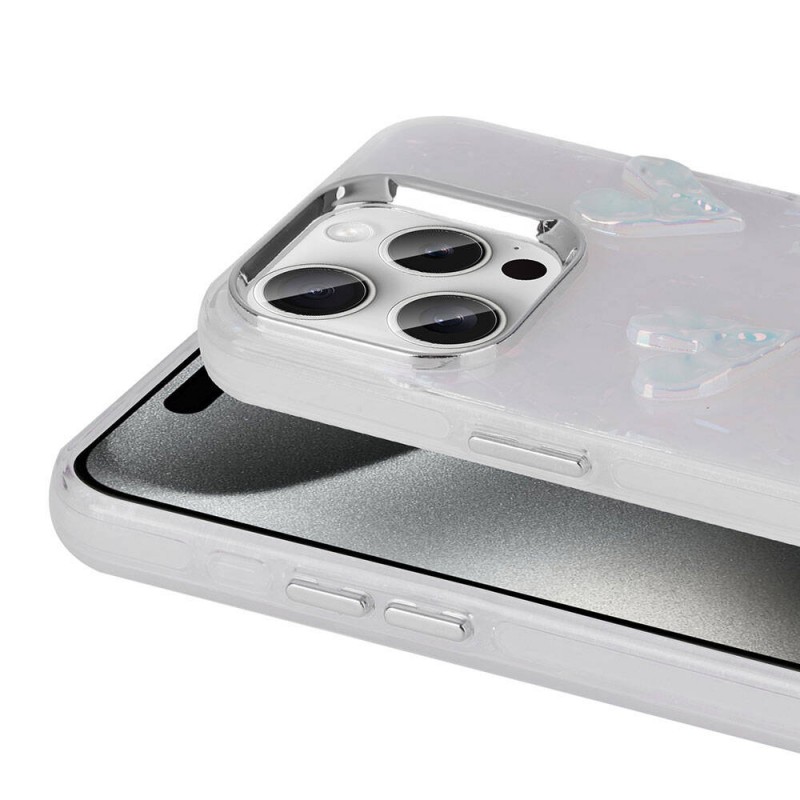 Bal-z Apple iPhone 15 Pro Kılıf Kabartma Figürlü Parlak  Eralli Silikon Kapak