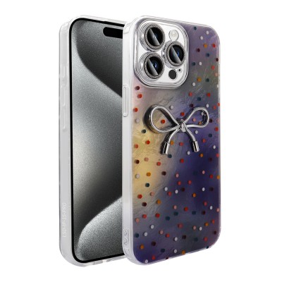 Bal-z Apple iPhone 15 Pro Kılıf Kamera Korumalı Figürlü Zore Ponti Silikon Kapak