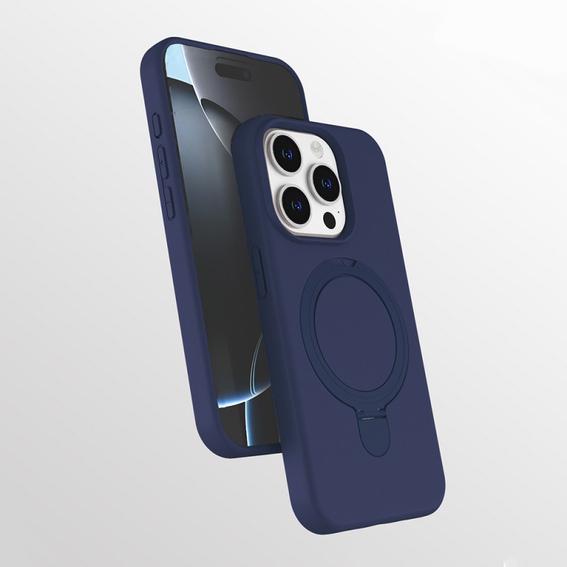 Apple iPhone 15 Pro Kılıf M-safe Şarj Özellikli Standlı Zore Samara Kapak Apple iPhone 15 Pro Kılıf M-safe Şarj Özellikli Standlı Zore Samara Kapak