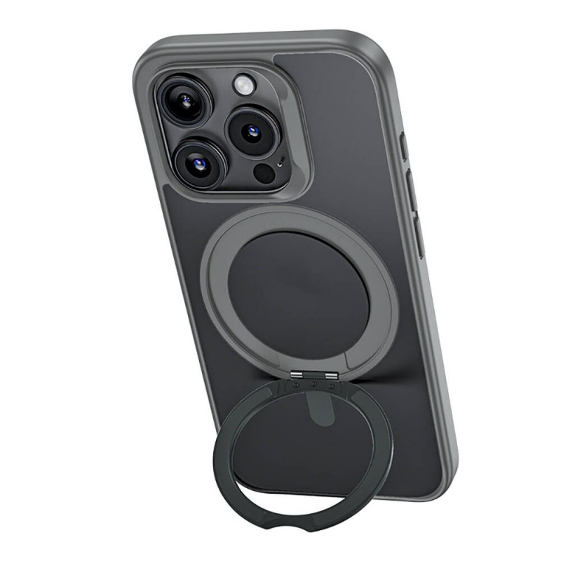 Bal-z Apple iPhone 15 Pro Kılıf M-safe Şarj Özellikli 360° Dönebilen Benks Pop Stand Kapak