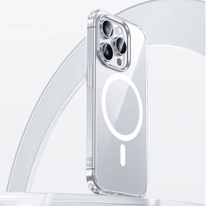 Bal-z Apple iPhone 15 Pro Kılıf M-safe Şarj Özellikli Airbagli Şeffaf Benks LucentPro Serisi Kapak