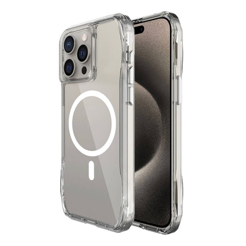 Bal-z Apple iPhone 15 Pro Kılıf M-safe Şarj Özellikli Airbagli Şeffaf  İncek Kapak