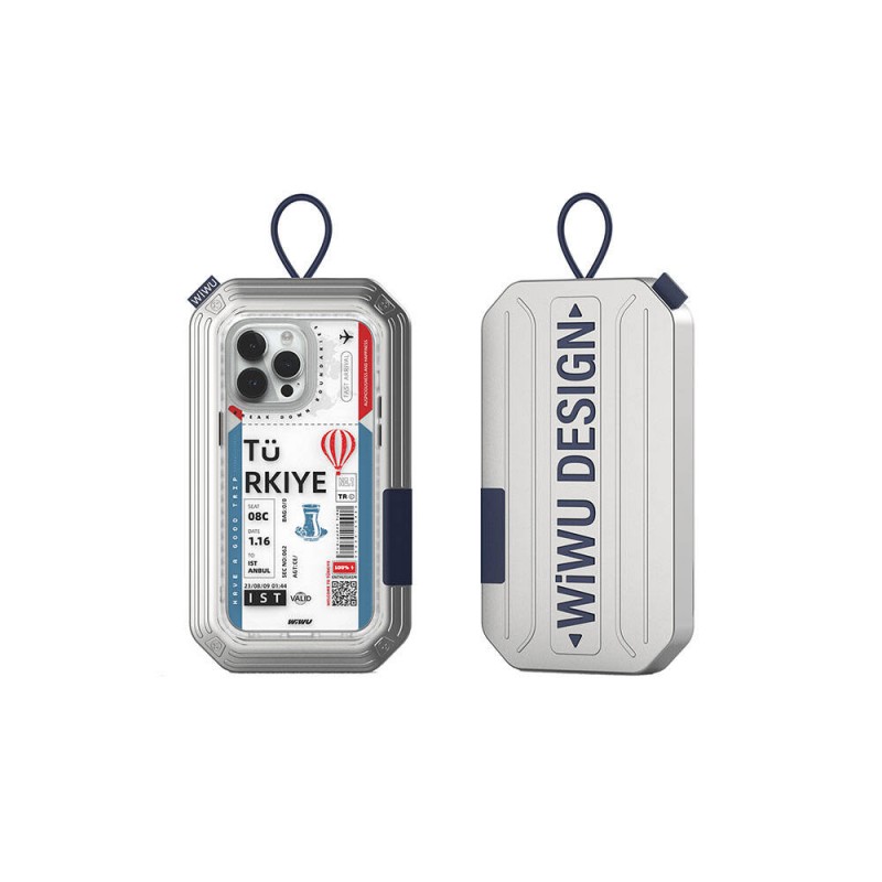 Bal-z Apple iPhone 15 Pro Kılıf M-safe Şarj Özellikli Bilet Desenli Wiwu Turkey B Serisi Kapak