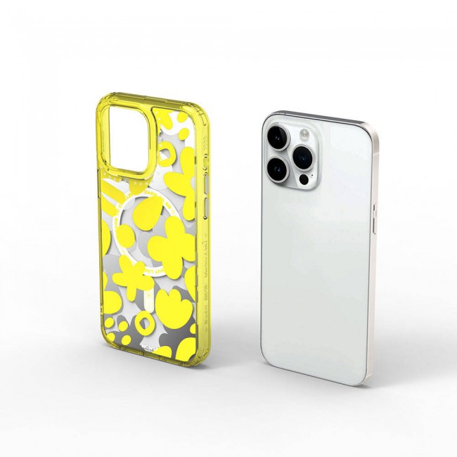 Apple iPhone 15 Pro Kılıf Magsafe Şarj Özellikli Boya Desenli Wiwu Fluorescent G Serisi Kapak Apple iPhone 15 Pro Kılıf Magsafe Şarj Özellikli Boya Desenli Wiwu Fluorescent G Serisi Kapak