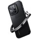 Apple iPhone 15 Pro Kılıf Magsafe Şarj Özellikli Karbon Fiber Benks Montage Hybrid ArmorPro Kevlar Kapak Apple iPhone 15 Pro Kılıf Magsafe Şarj Özellikli Karbon Fiber Benks Montage Hybrid ArmorPro Kevlar Kapak