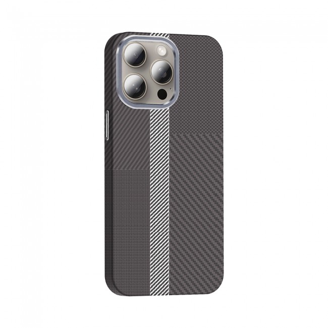 Apple iPhone 15 Pro Kılıf M-safe Şarj Özellikli Karbon Fiber Görünümlü Zore Gros Kapak Apple iPhone 15 Pro Kılıf M-safe Şarj Özellikli Karbon Fiber Görünümlü Zore Gros Kapak