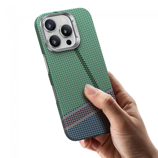 Apple iPhone 15 Pro Kılıf Magsafe Şarj Özellikli Karbon Fiber Tasarımlı Benks Passion Green ArmorAir Kevlar Kapak Apple iPhone 15 Pro Kılıf Magsafe Şarj Özellikli Karbon Fiber Tasarımlı Benks Passion Green ArmorAir Kevlar Kapak