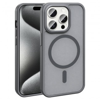 Apple iPhone 15 Pro Kılıf M-safe Şarj Özellikli Mat Arka Yüzey Zore Sio Kapak Apple iPhone 15 Pro Kılıf M-safe Şarj Özellikli Mat Arka Yüzey Zore Sio Kapak