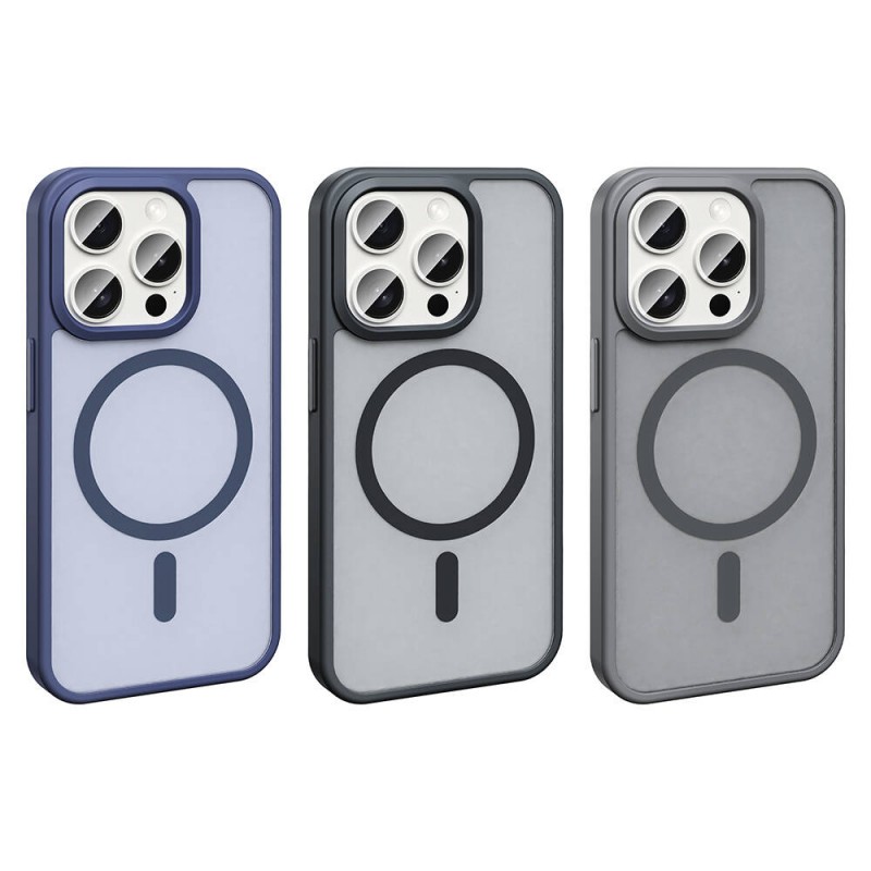 Bal-z Apple iPhone 15 Pro Kılıf M-safe Şarj Özellikli Mat Arka Yüzey  Sio Kapak