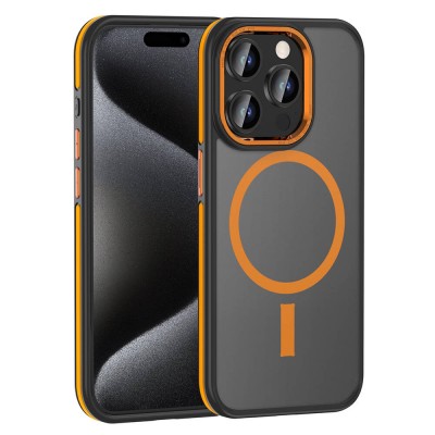 Bal-z Apple iPhone 15 Pro Kılıf M-safe Şarj Özellikli Mat Görünümlü  Ant Kapak