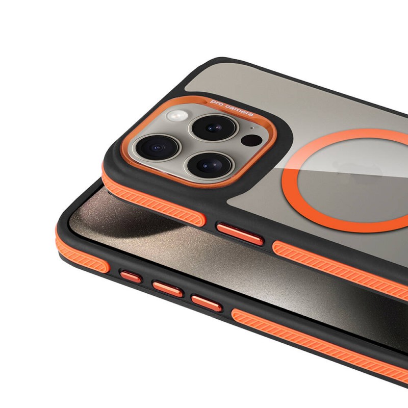 Bal-z Apple iPhone 15 Pro Kılıf M-safe Şarj Özellikli Mat Görünümlü  Solo Kapak