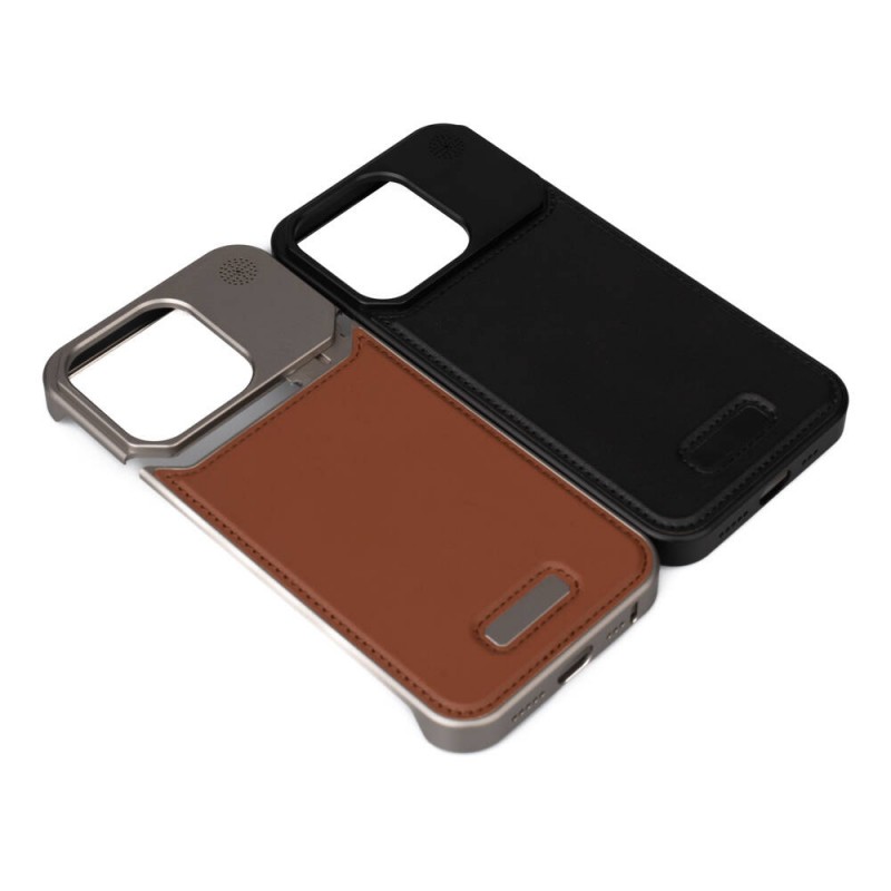 Bal-z Apple iPhone 15 Pro Kılıf M-safe Şarj Özellikli Mekanizmalı Koku Hazneli Zore Mostar Kapak