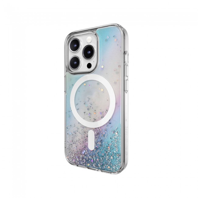 Apple iPhone 15 Pro Kılıf Magsafe Şarj Özellikli Parlayan Simli Şeffaf Lisanslı Switcheasy Starfield-M Kapak Apple iPhone 15 Pro Kılıf Magsafe Şarj Özellikli Parlayan Simli Şeffaf Lisanslı Switcheasy Starfield-M Kapak